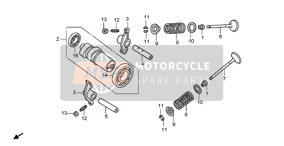 Honda PES150 2008 Albero A Camme & Valvola per un 2008 Honda PES150